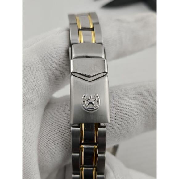 Montana Silversmiths Rare Diamond Horseshoe Dial Date Watch New Battery Running - Picture 4 of 12